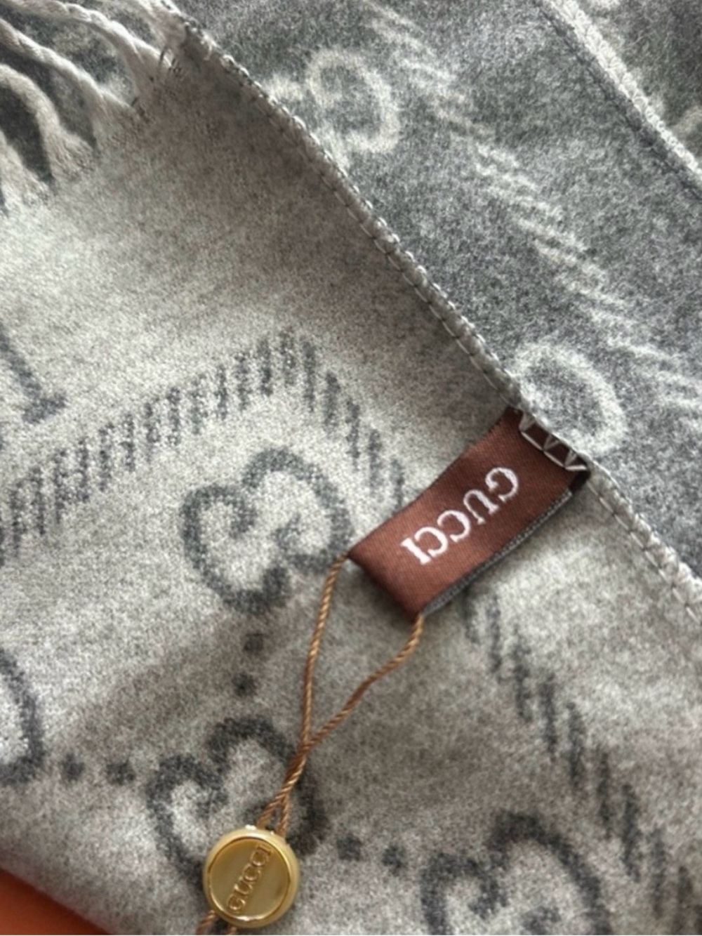 GUCCI GG Monogram Silk & Cashmere Scarf/ Stole/ Shawl NWT
